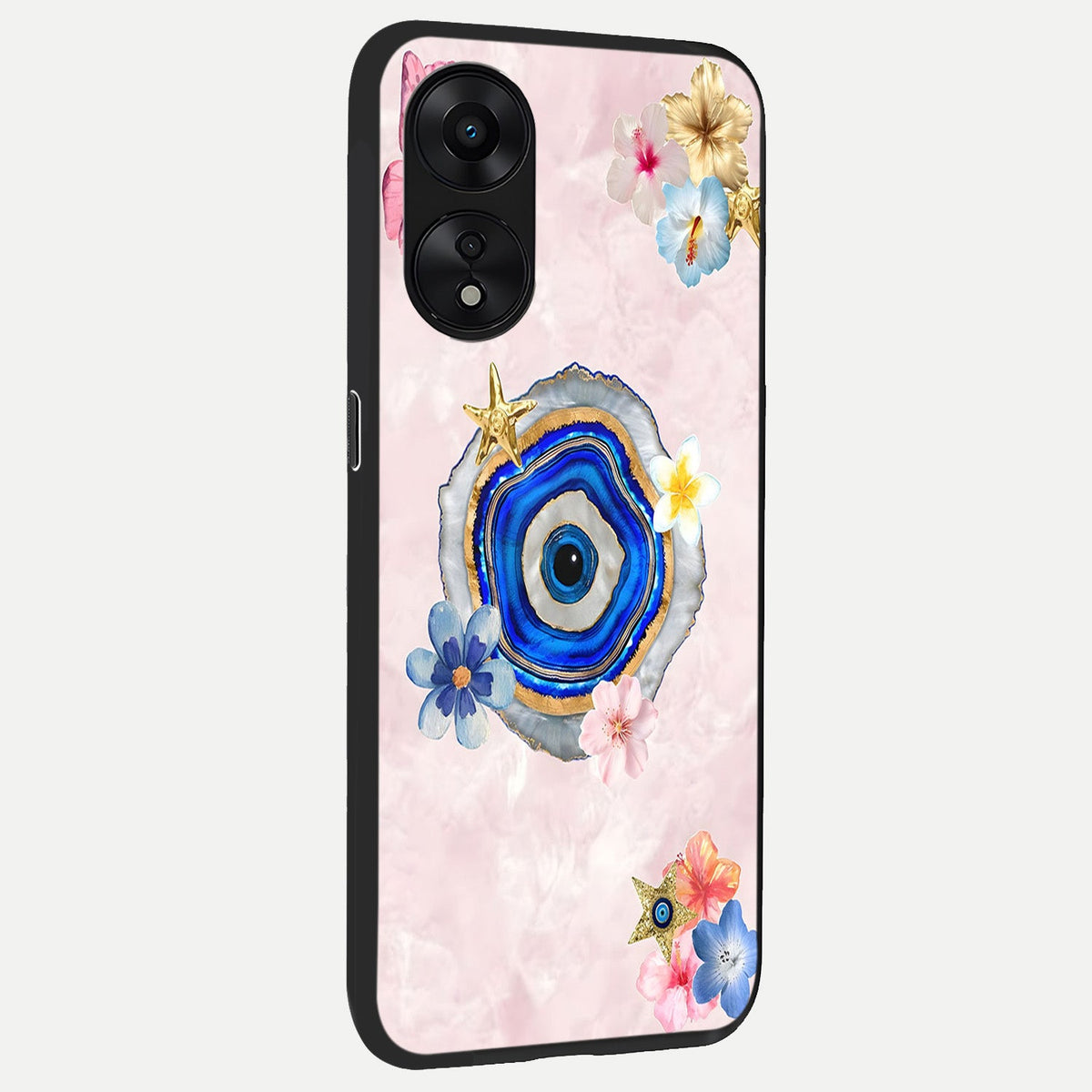  Divine Aura Bloom back cover For Oppo A78 5G slim fit glass case with vibrant aesthetic design