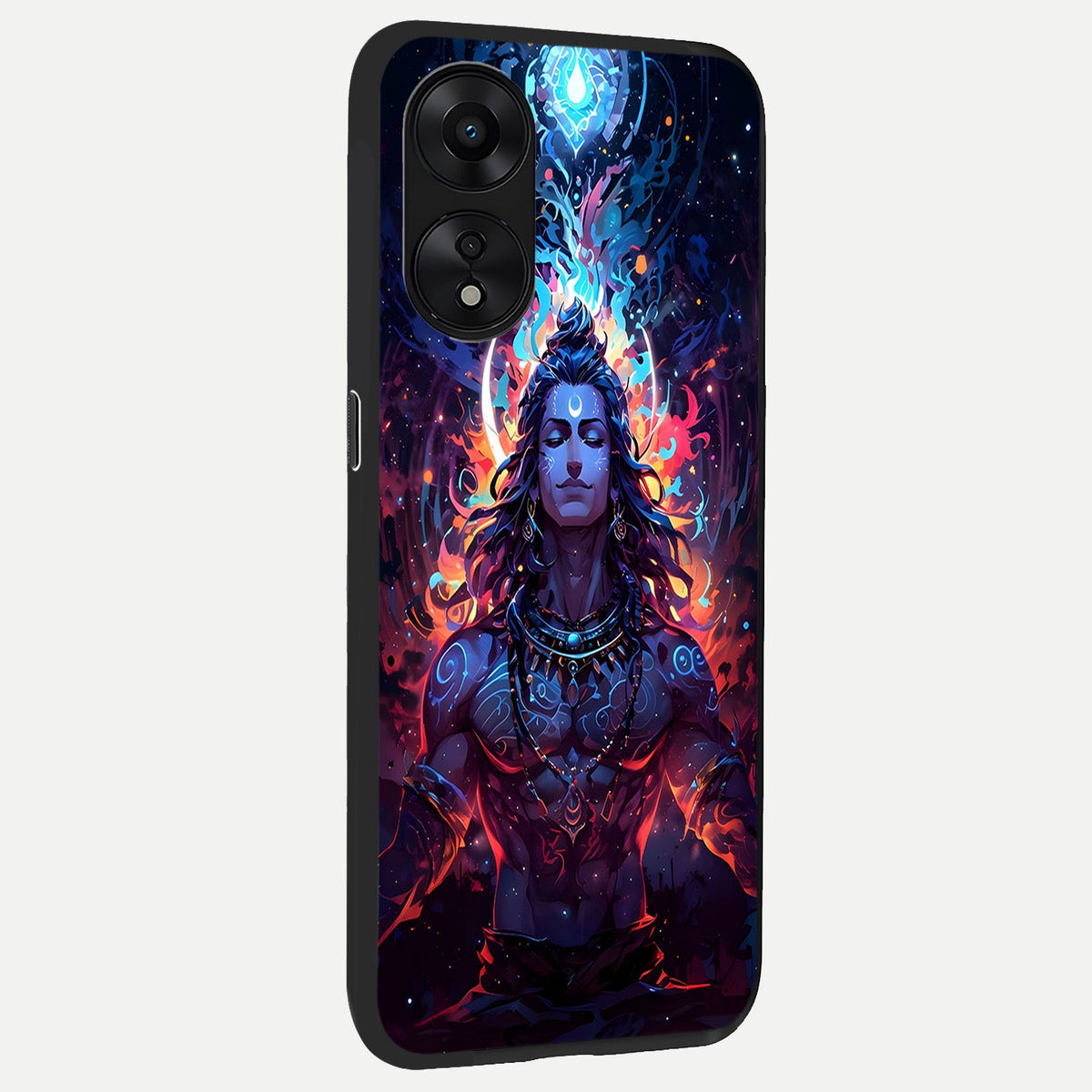 Divine Fire Shiv back cover For Oppo A78 5G slim fit glass case with vibrant aesthetic design