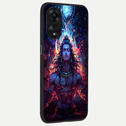 Divine Fire Shiv back cover For Oppo A78 5G slim fit glass case with vibrant aesthetic design