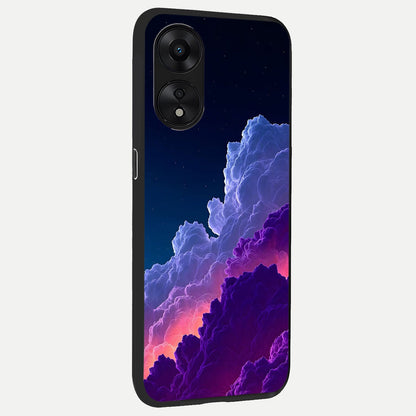  Dreamy Cloud Skies back cover For Oppo A78 5G slim fit glass case with vibrant aesthetic design
