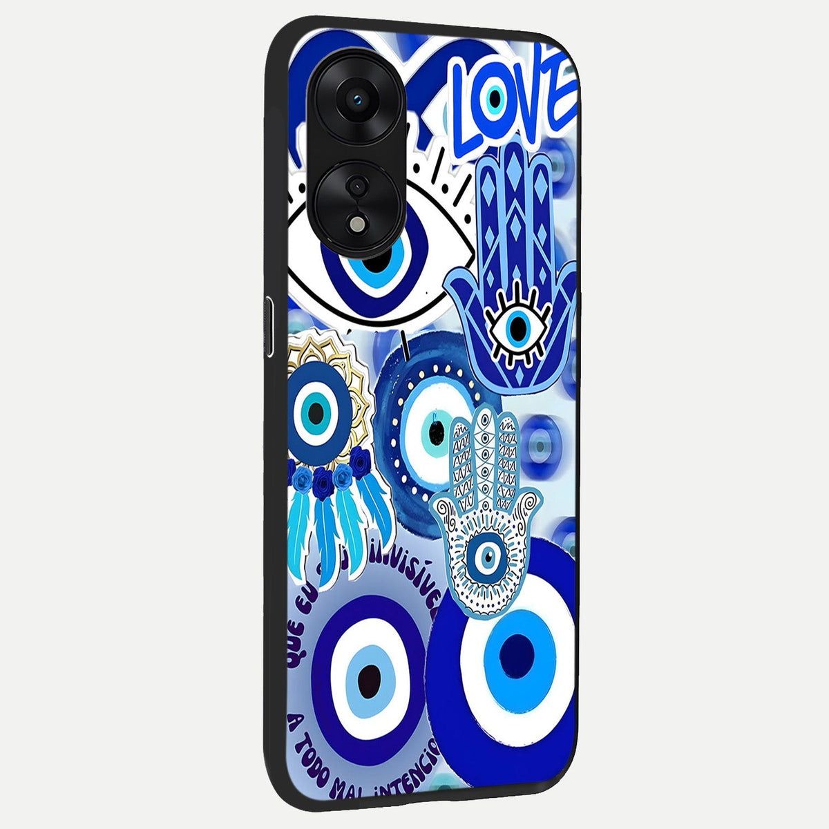  Evil Eyes Dream back cover For Oppo A78 5G slim fit glass case with vibrant aesthetic design