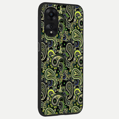  Green Lemon back cover For Oppo A78 5G slim fit glass case with vibrant aesthetic design