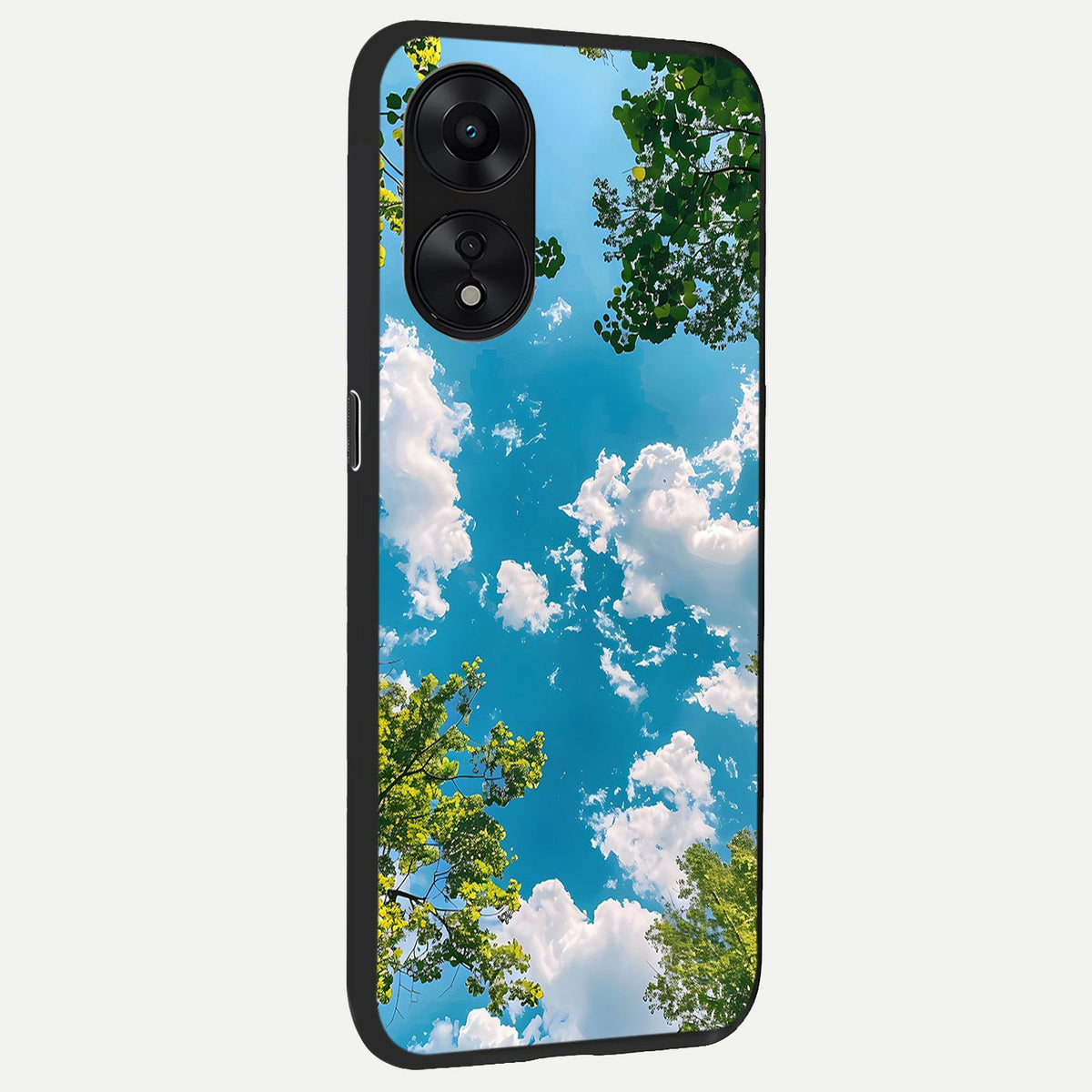  Green Moon Energy back cover For Oppo A78 5G slim fit glass case with vibrant aesthetic design