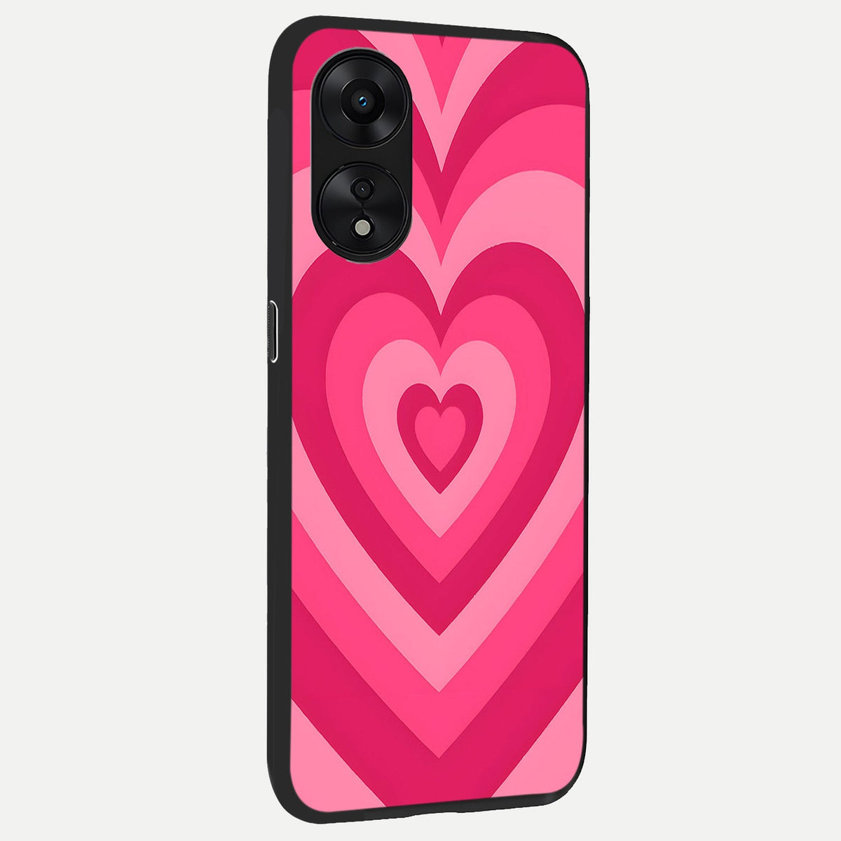  Layered Love Hearts back cover For Oppo A78 5G slim fit glass case with vibrant aesthetic design