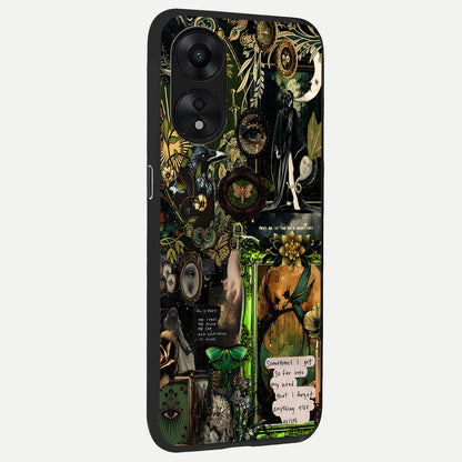  Mystic Woods Secret back cover For Oppo A78 5G slim fit glass case with vibrant aesthetic design