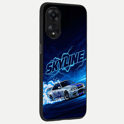  Neon Drift Beast back cover For Oppo A78 5G slim fit glass case with vibrant aesthetic design