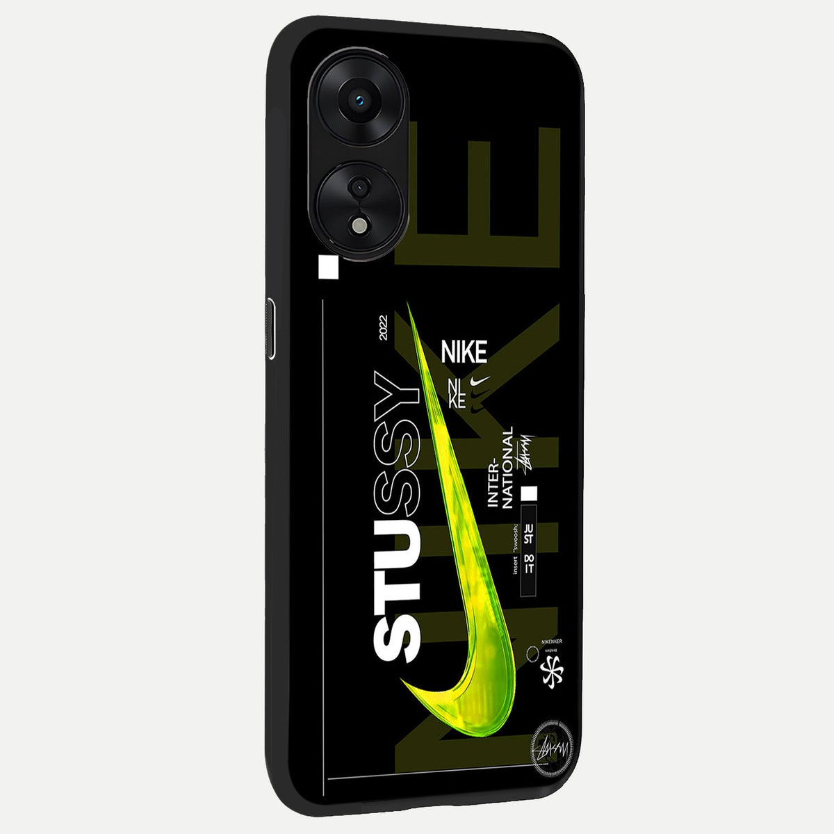  Neon Street Edition back cover For Oppo A78 5G slim fit glass case with vibrant aesthetic design
