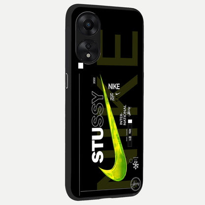  Neon Street Edition back cover For Oppo A78 5G slim fit glass case with vibrant aesthetic design