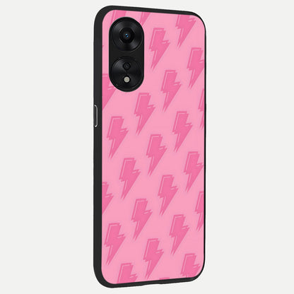  Pink Moo Magic back cover For Oppo A78 5G slim fit glass case with vibrant aesthetic design