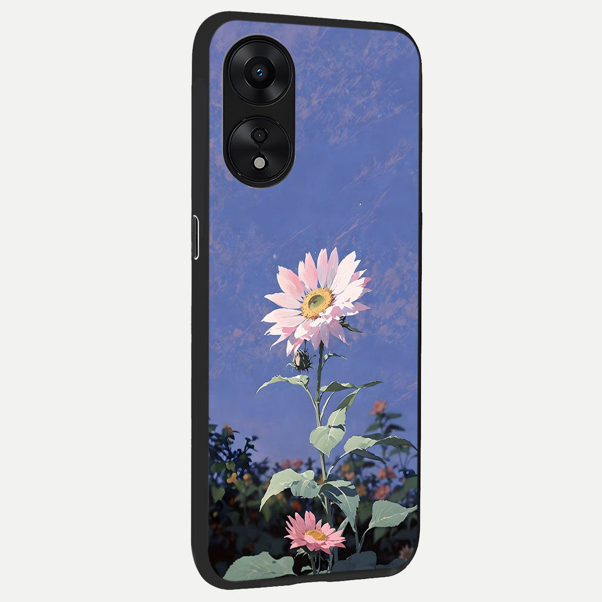  Pink Shells Outline back cover For Oppo A78 5G slim fit glass case with vibrant aesthetic design