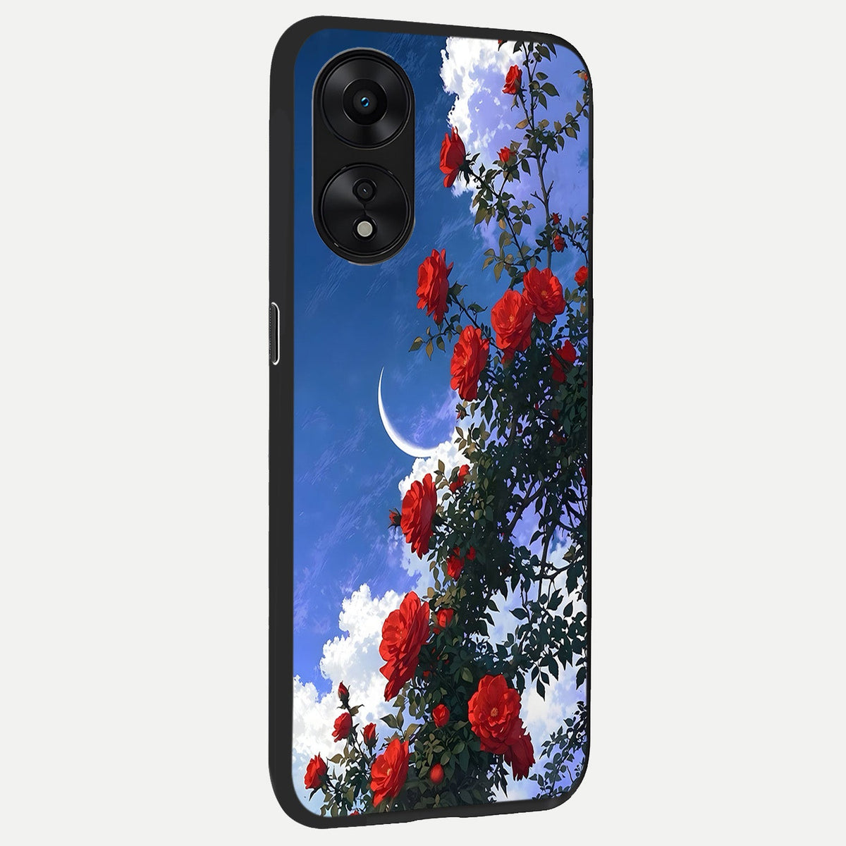  Rose Drift Flowers back cover For Oppo A78 5G slim fit glass case with vibrant aesthetic design