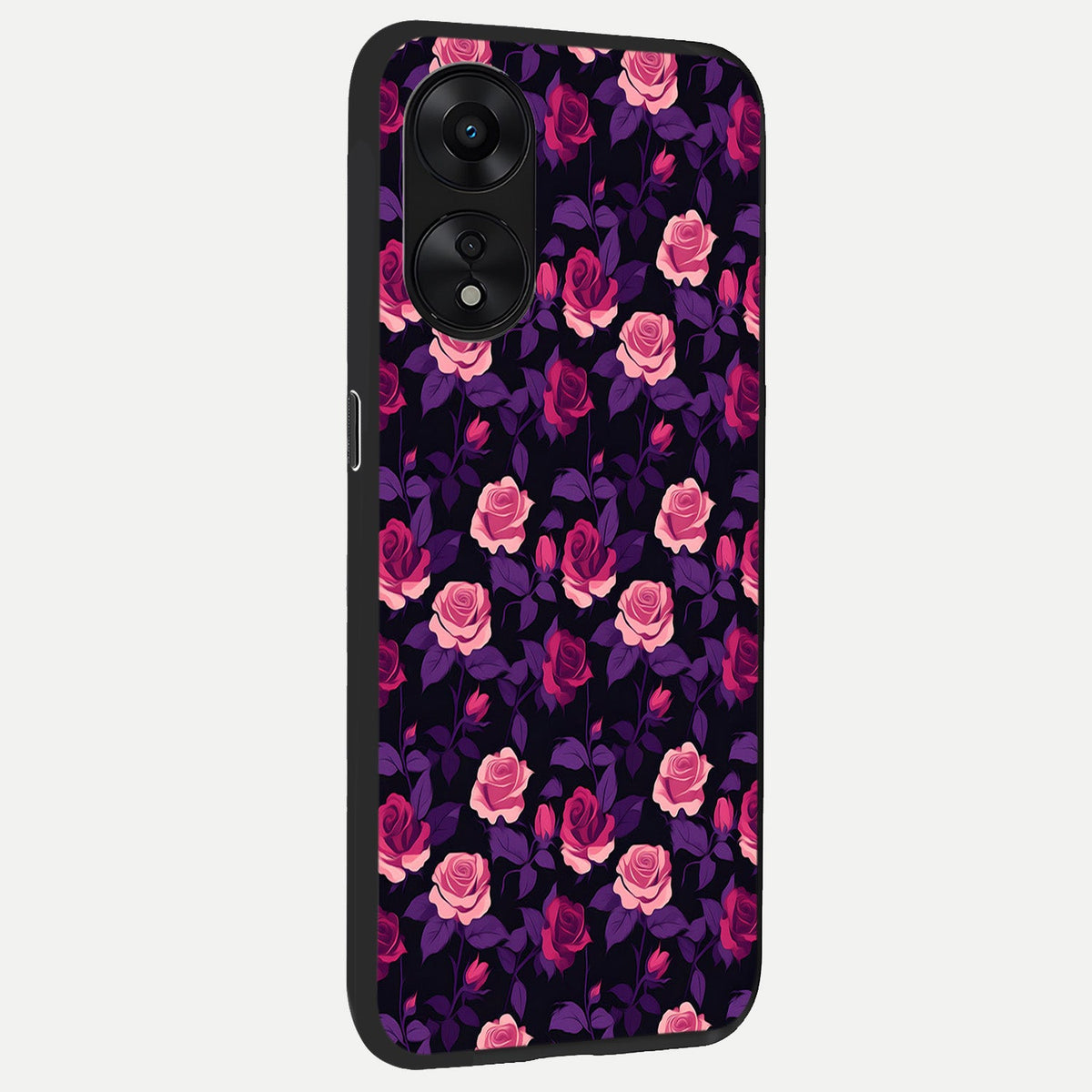  Rose Garden Twilight back cover For Oppo A78 5G slim fit glass case with vibrant aesthetic design