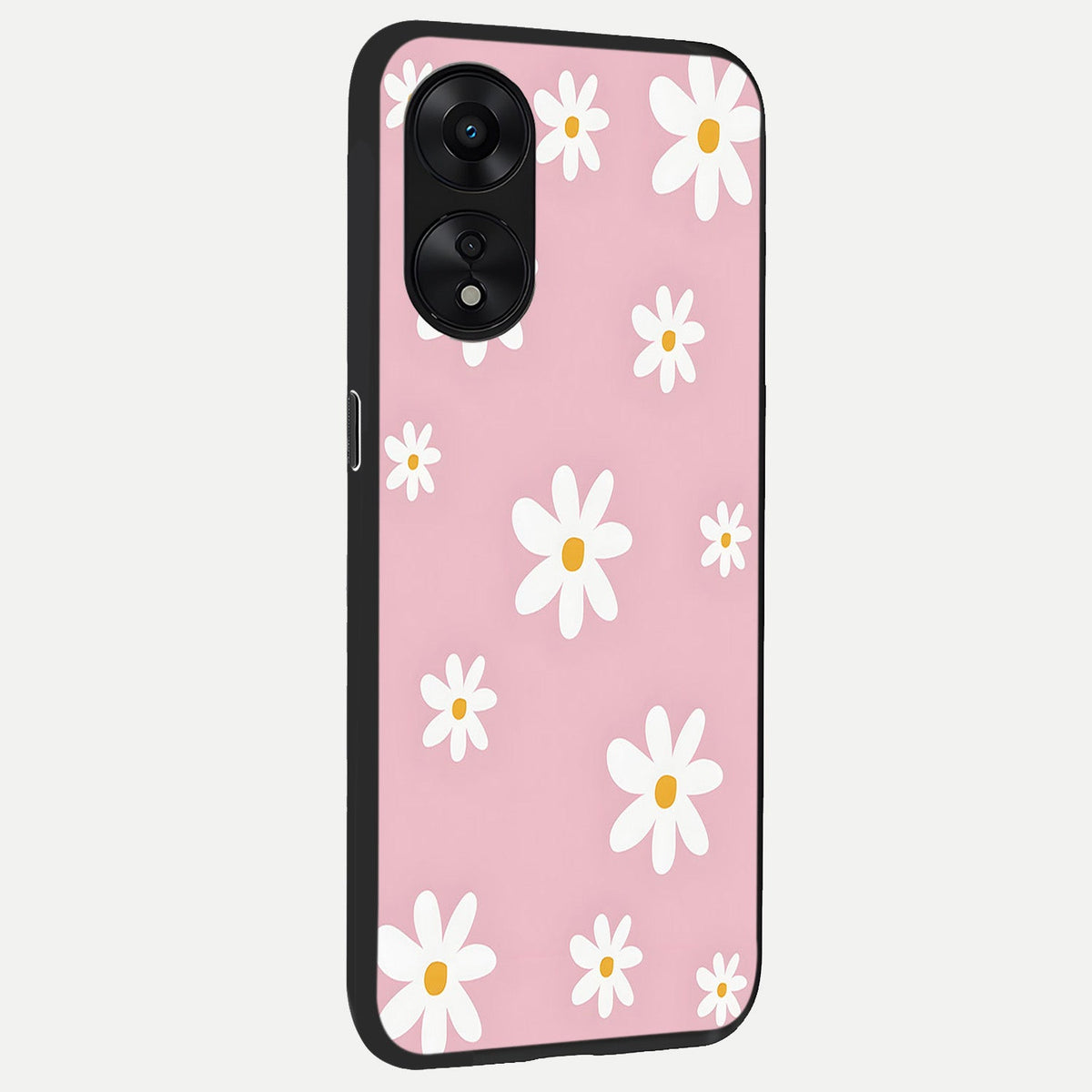  Soft Daisy Bliss back cover For Oppo A78 5G slim fit glass case with vibrant aesthetic design