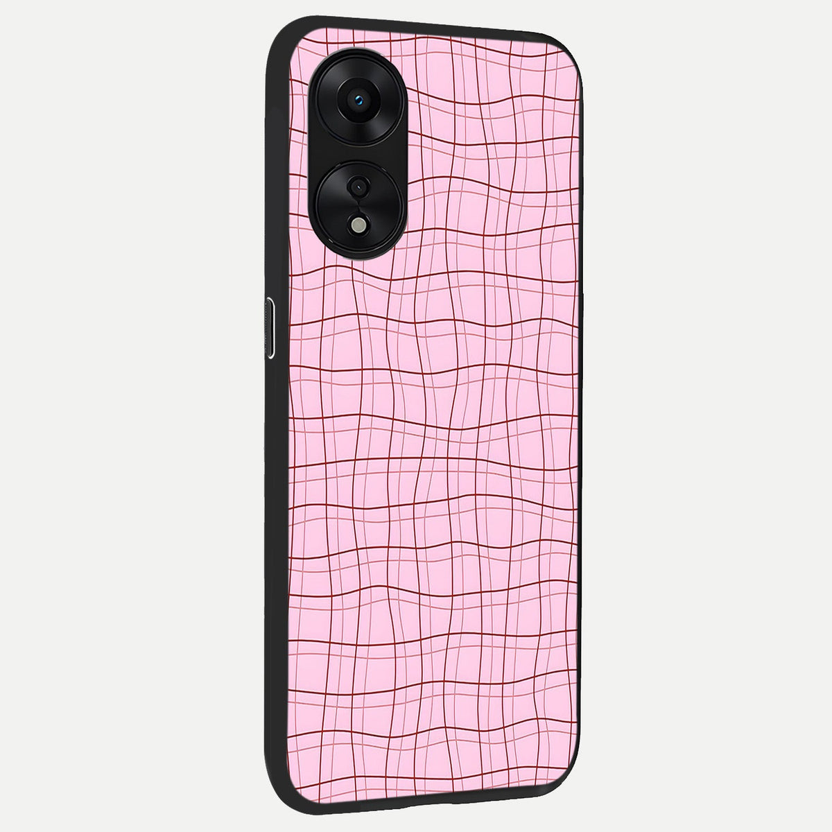  Soft Grid Bliss back cover For Oppo A78 5G slim fit glass case with vibrant aesthetic design