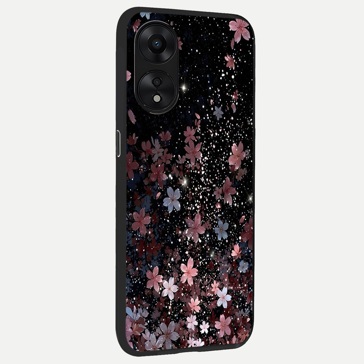  Starlit Flower Dreams back cover For Oppo A78 5G slim fit glass case with vibrant aesthetic design