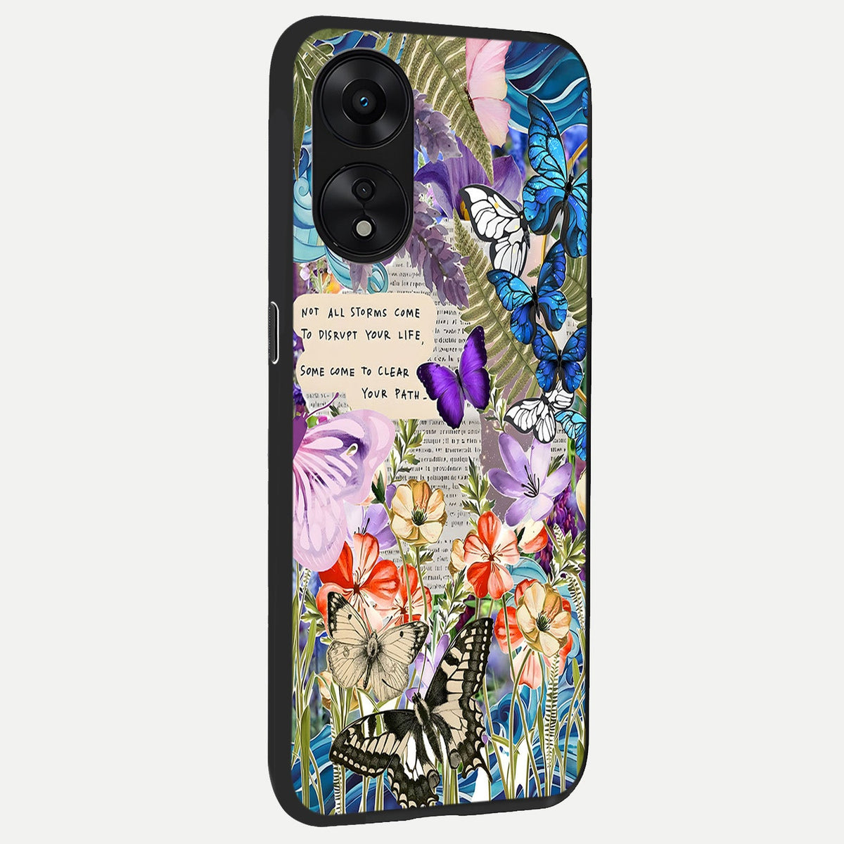  Storm Path Bloom back cover For Oppo A78 5G slim fit glass case with vibrant aesthetic design