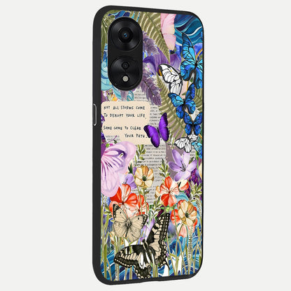  Storm Path Bloom back cover For Oppo A78 5G slim fit glass case with vibrant aesthetic design