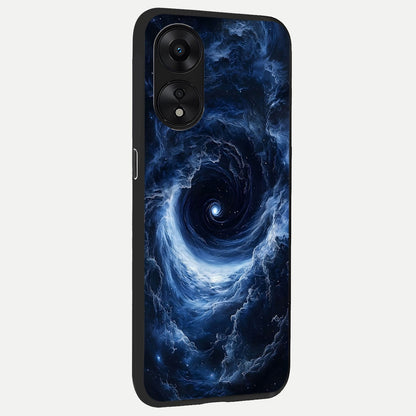  Stunning Galaxy back cover For Oppo A78 5G slim fit glass case with vibrant aesthetic design