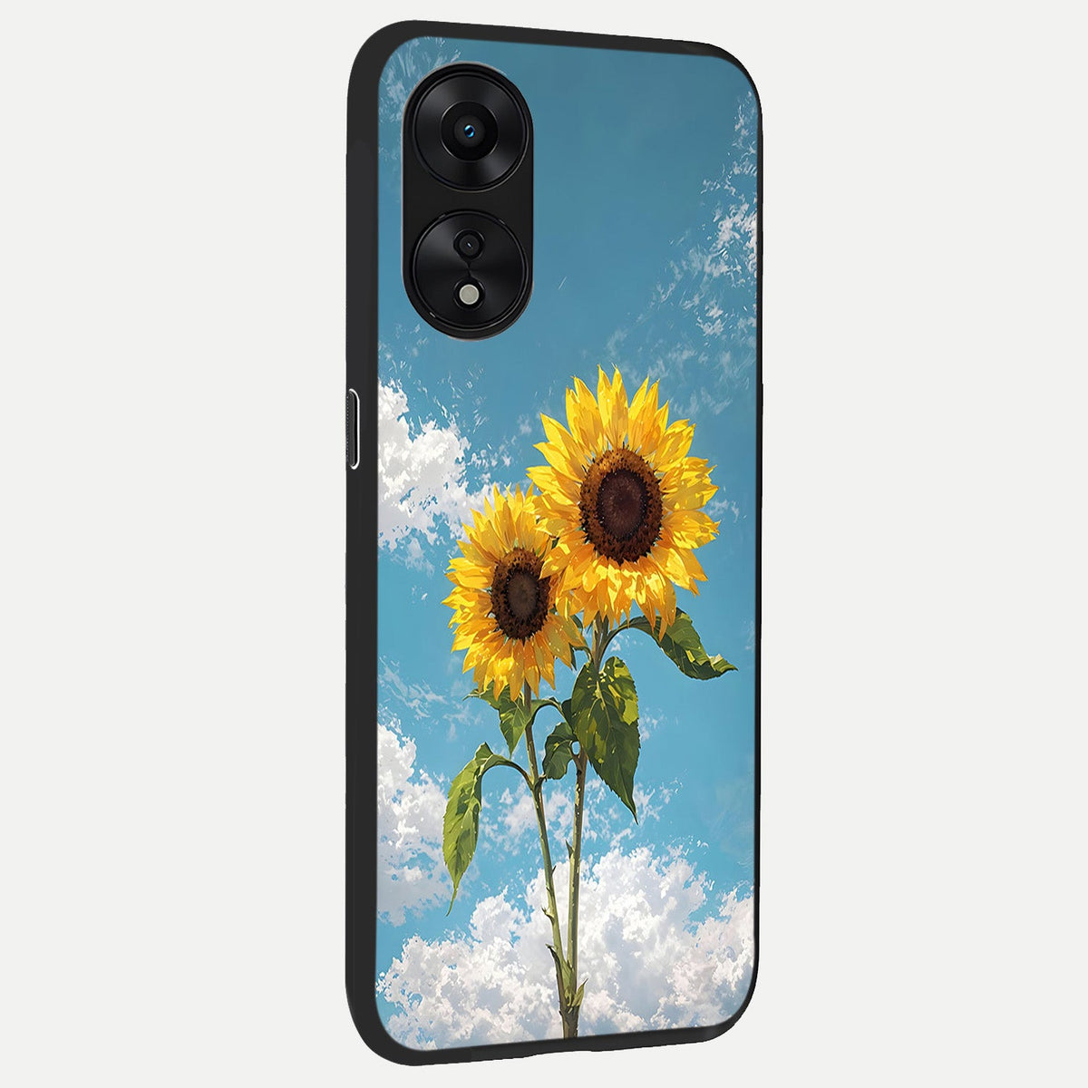  Sunlit Daisy Glow back cover For Oppo A78 5G slim fit glass case with vibrant aesthetic design