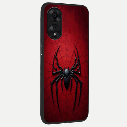  Superhero Web Emblem back cover For Oppo A78 5G slim fit glass case with vibrant aesthetic design