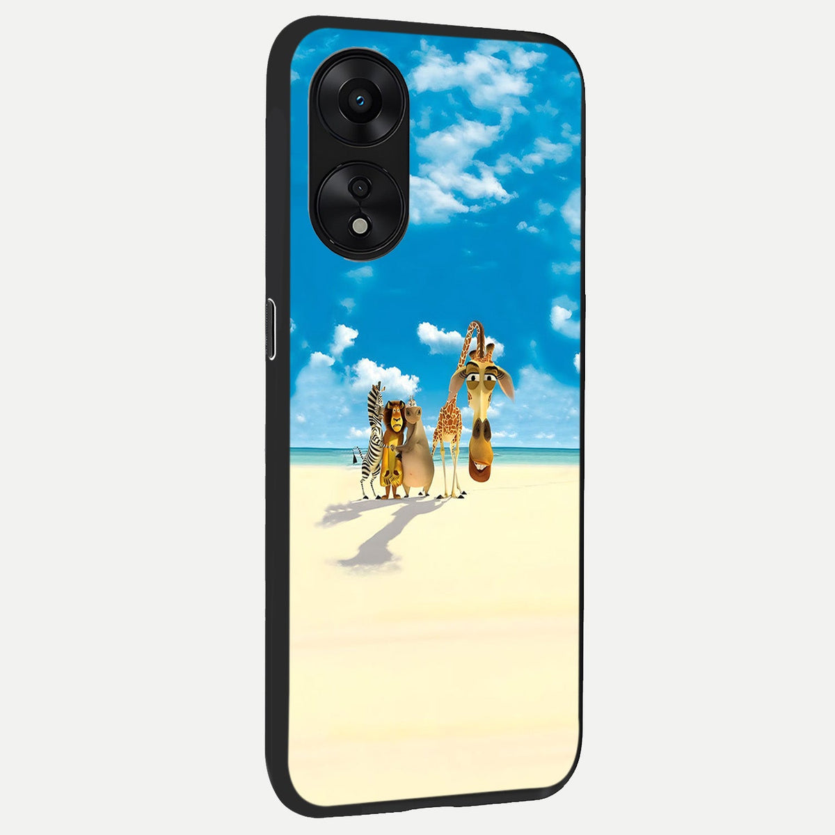  Tropical Fun Squad back cover For Oppo A78 5G slim fit glass case with vibrant aesthetic design