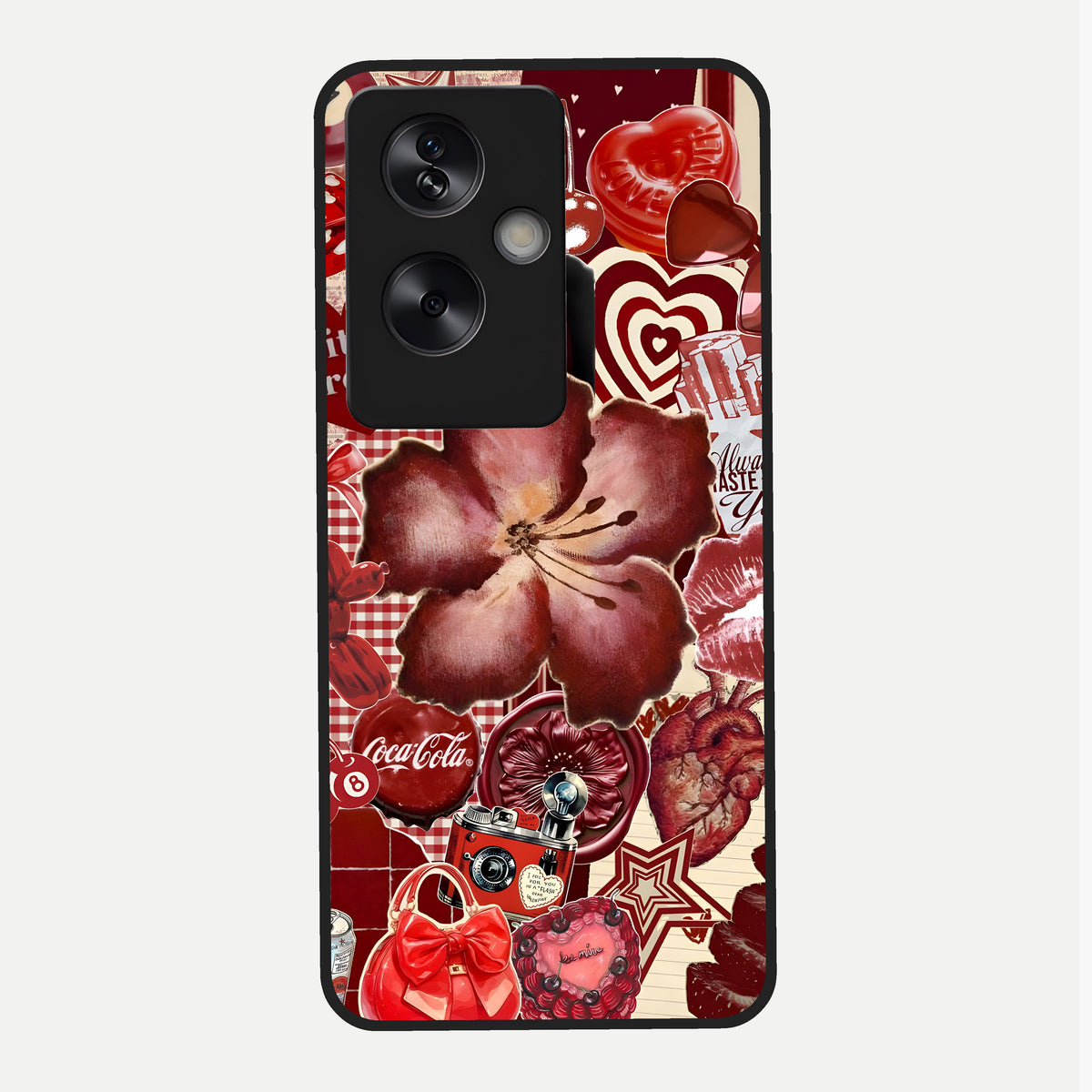  Aesthetic Little Freak Glass Case For Oppo A79 back cover – full design glossy printed glass finish