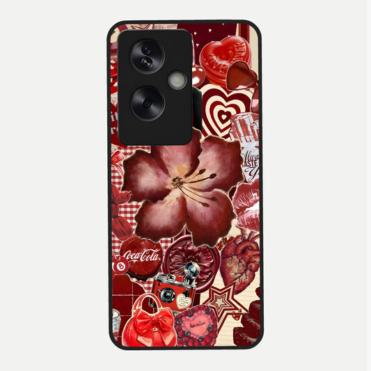 Aesthetic Little Freak Glass Case For Oppo A79 back cover – full design glossy printed glass finish
