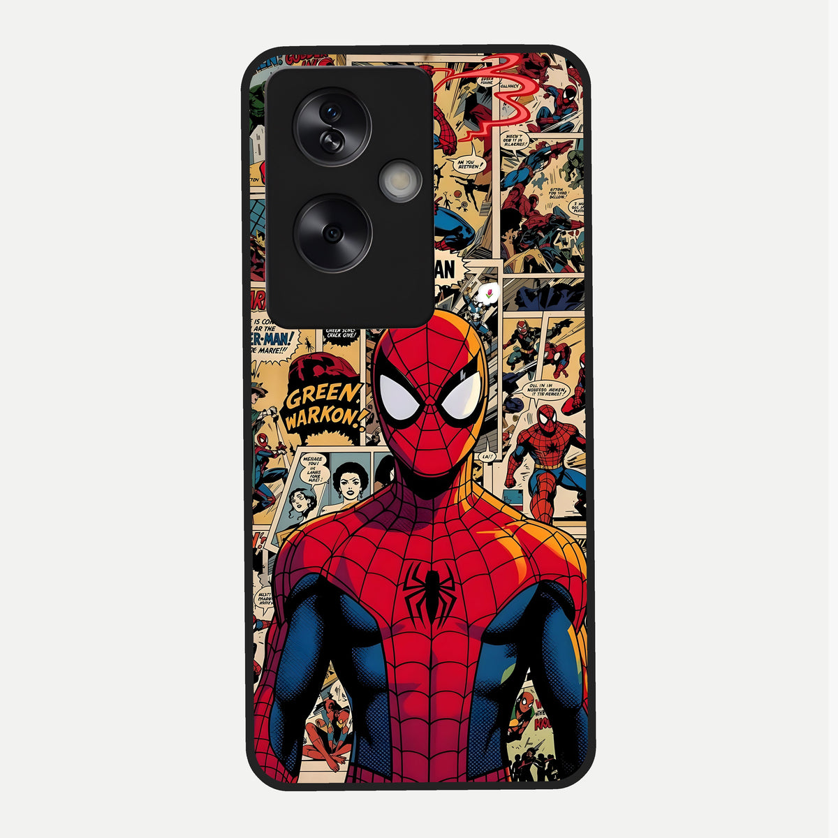  Aesthetic Spider Glass Case For Oppo A79 back cover – full design glossy printed glass finish