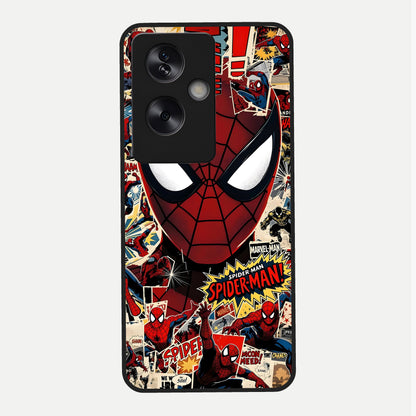  Aesthetic Wonder Spider Glass Case For Oppo A79 back cover – full design glossy printed glass finish