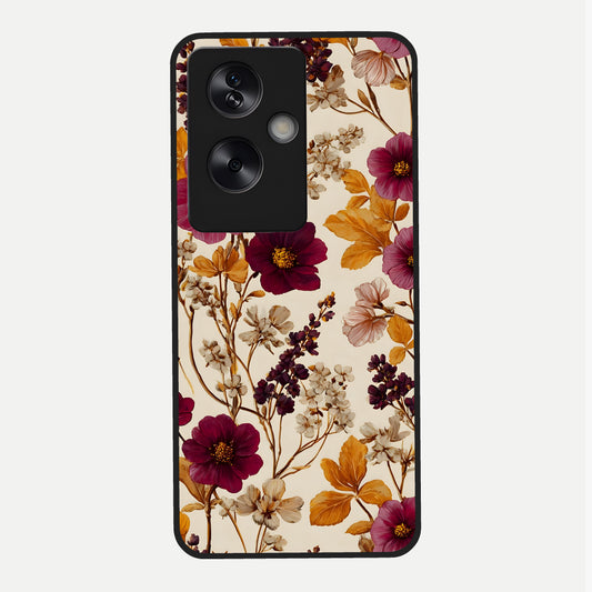  Autumn Wine Bloom Glass Case For Oppo A79 back cover – full design glossy printed glass finish