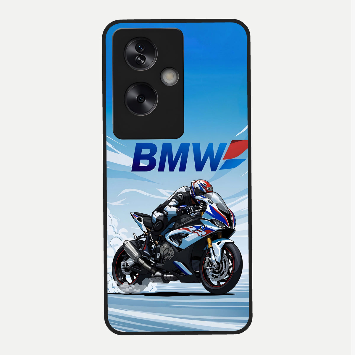  BMW Power Drift Glass Case For Oppo A79 back cover – full design glossy printed glass finish