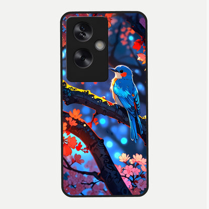  Blooming Water Drift Glass Case For Oppo A79 back cover – full design glossy printed glass finish