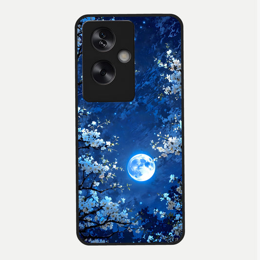  Blossom Moonlight Sky Glass Case For Oppo A79 back cover – full design glossy printed glass finish