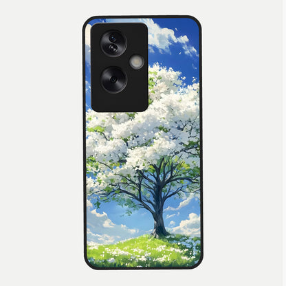  Blossom Sky Serenity Glass Case For Oppo A79 back cover – full design glossy printed glass finish