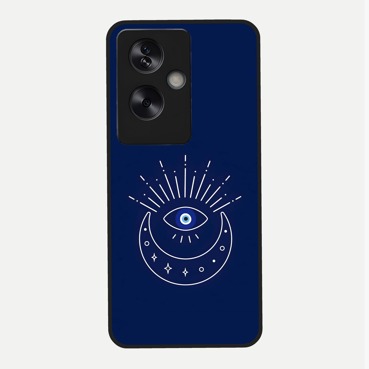  Blue Evil Eye Glass Case For Oppo A79 back cover – full design glossy printed glass finish