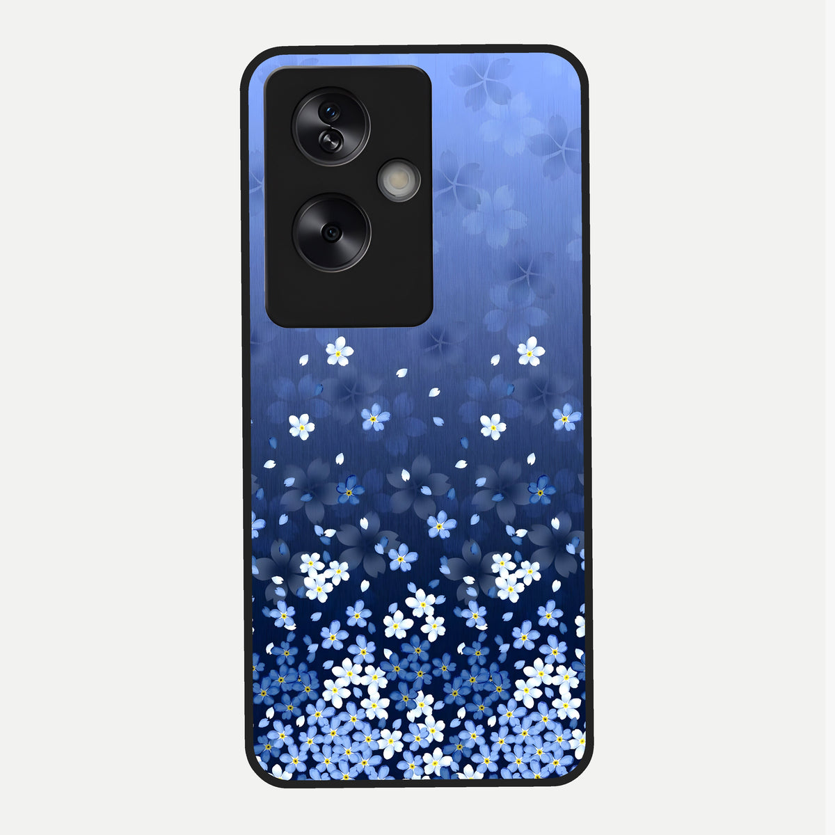  Blue Starry Glass Case For Oppo A79 back cover – full design glossy printed glass finish