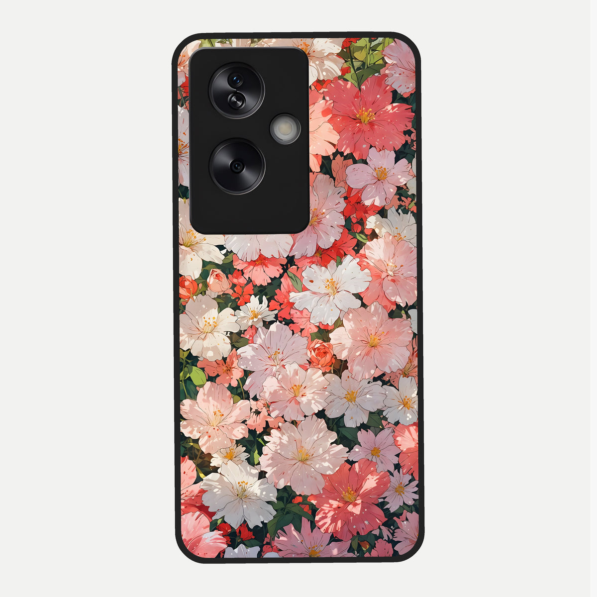  Blush Bloom Field Glass Case For Oppo A79 back cover – full design glossy printed glass finish