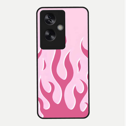  Blush Flame Energy Glass Case For Oppo A79 back cover – full design glossy printed glass finish