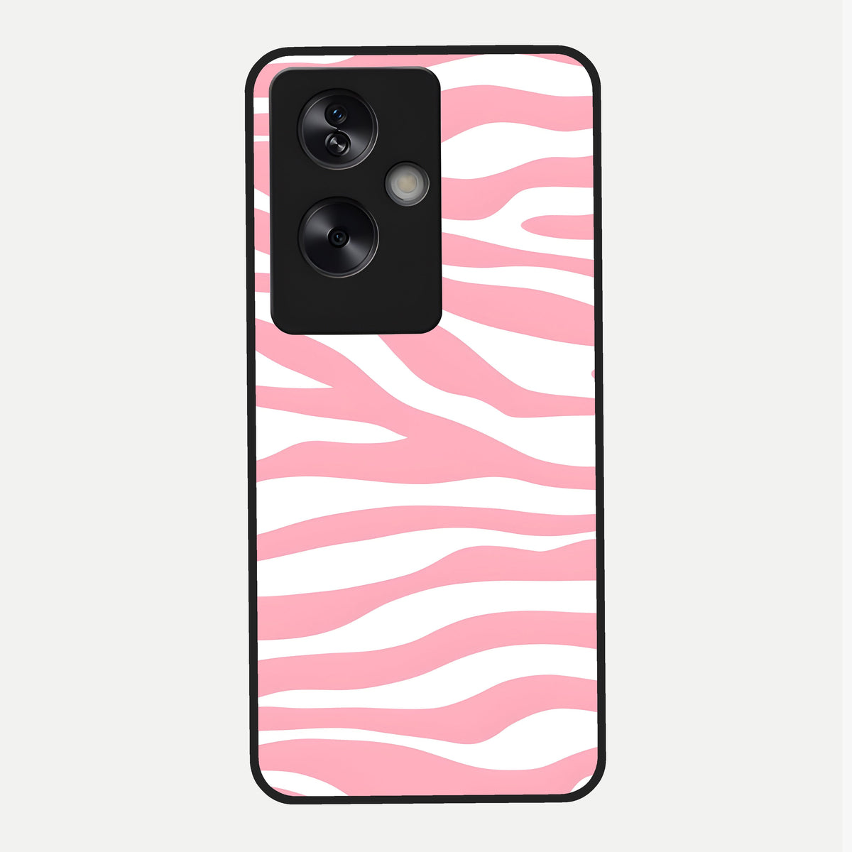  Blush Zebra Flow Glass Case For Oppo A79 back cover – full design glossy printed glass finish