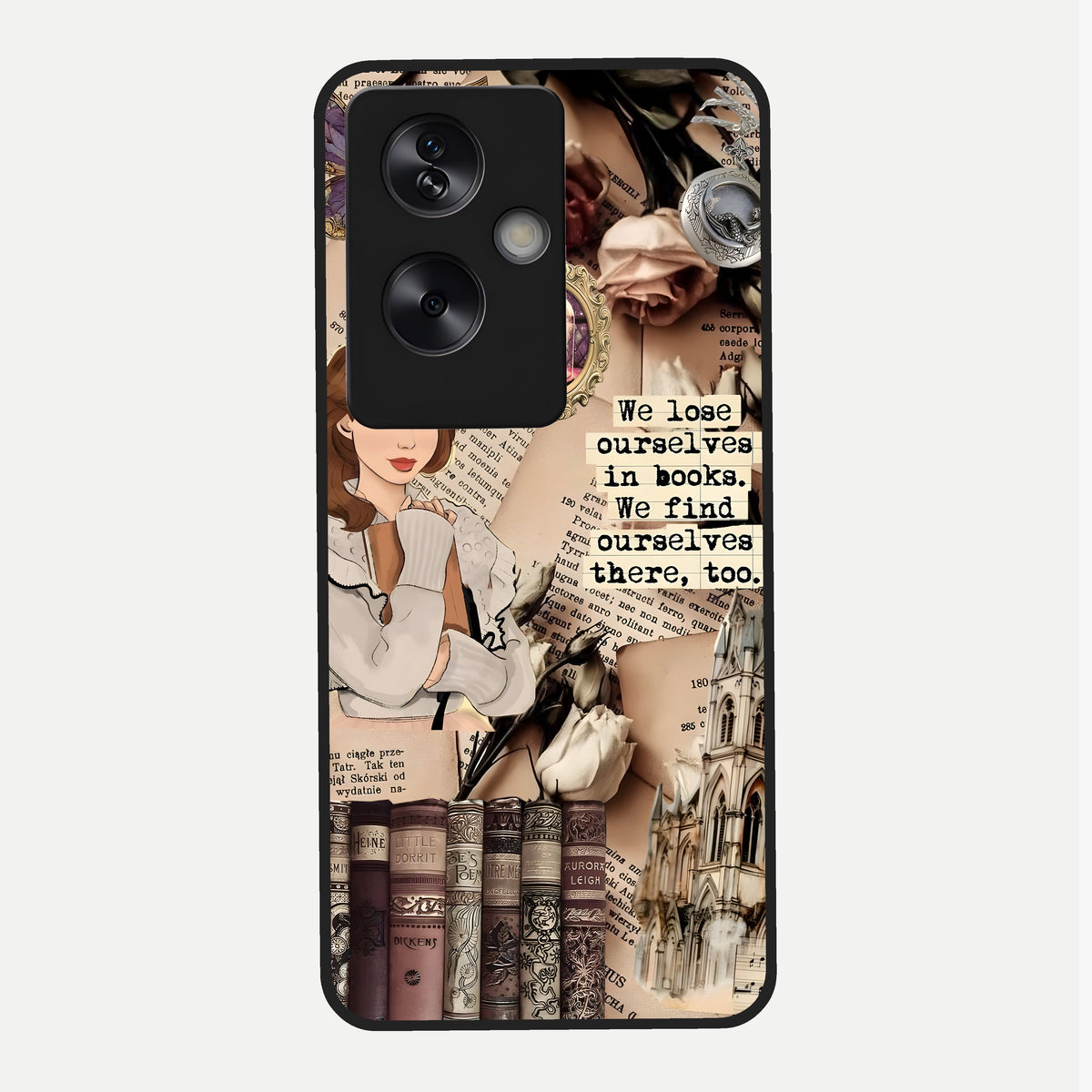  Bookish Dream World Glass Case For Oppo A79 back cover – full design glossy printed glass finish