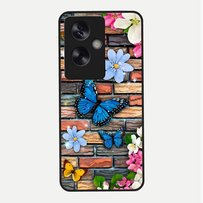  Brick Bloom Flight Glass Case For Oppo A79 back cover – full design glossy printed glass finish