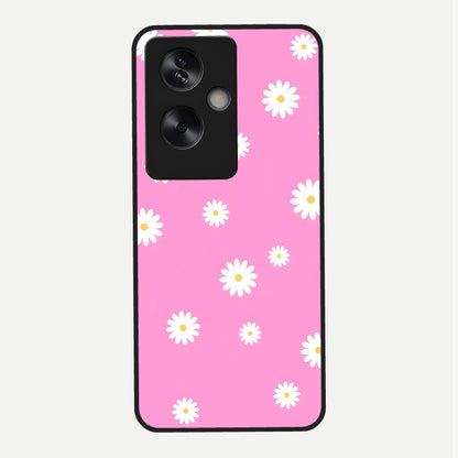  Bubblegum Daisy Pop Glass Case For Oppo A79 back cover – full design glossy printed glass finish