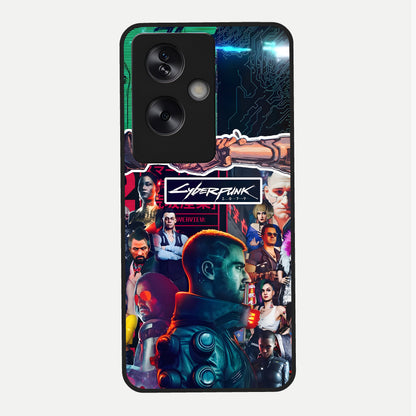  CYBERPUNK Legacy Glass Case For Oppo A79 back cover – full design glossy printed glass finish