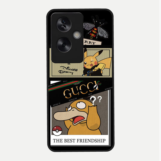  Cartoon Brand Play Mashup Glass Case For Oppo A79 back cover – full design glossy printed glass finish