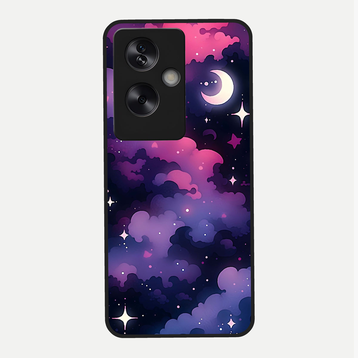  Celestial Moon Magic Glass Case For Oppo A79 back cover – full design glossy printed glass finish