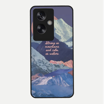  Celestial Mountain Calm Glass Case For Oppo A79 back cover – full design glossy printed glass finish