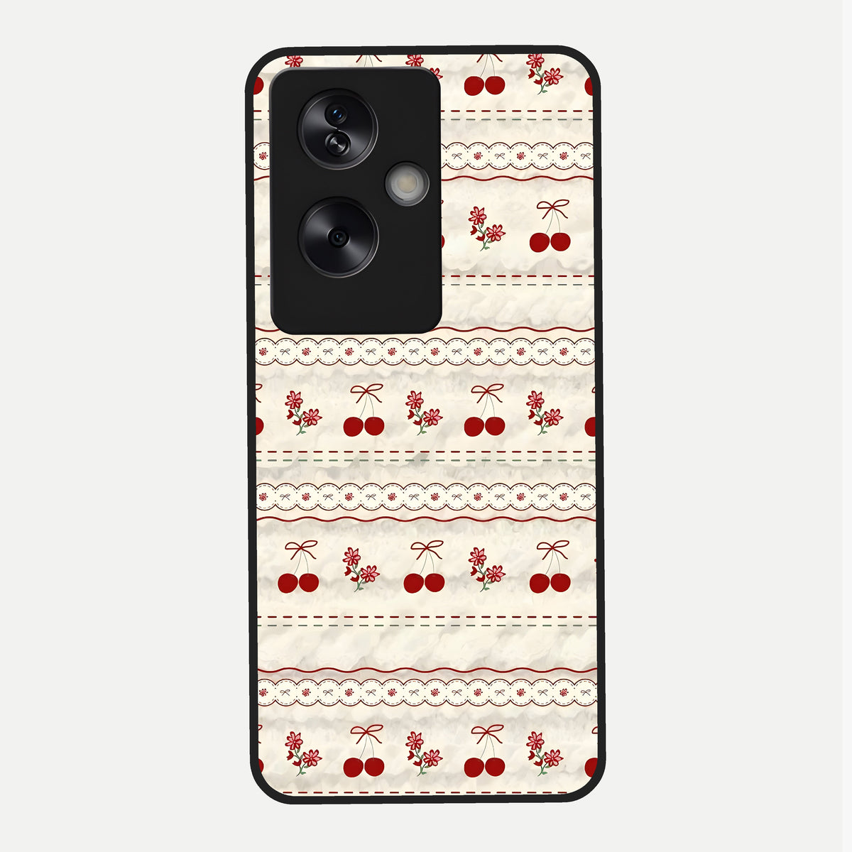  Cherry Bloom Charm Glass Case For Oppo A79 back cover – full design glossy printed glass finish