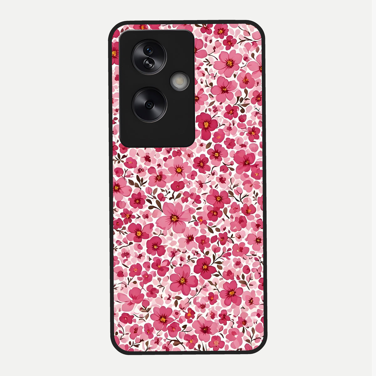  Cherry Blossom Charm Glass Case For Oppo A79 back cover – full design glossy printed glass finish