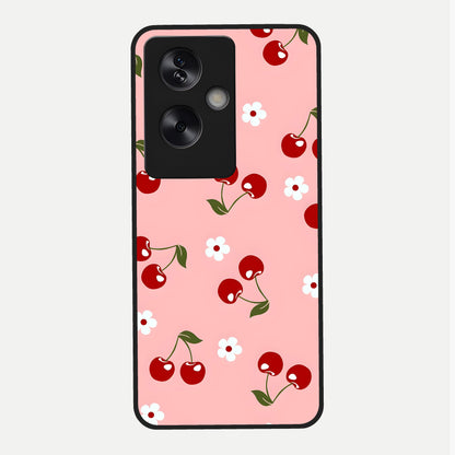  Cherry Love Mood Glass Case For Oppo A79 back cover – full design glossy printed glass finish