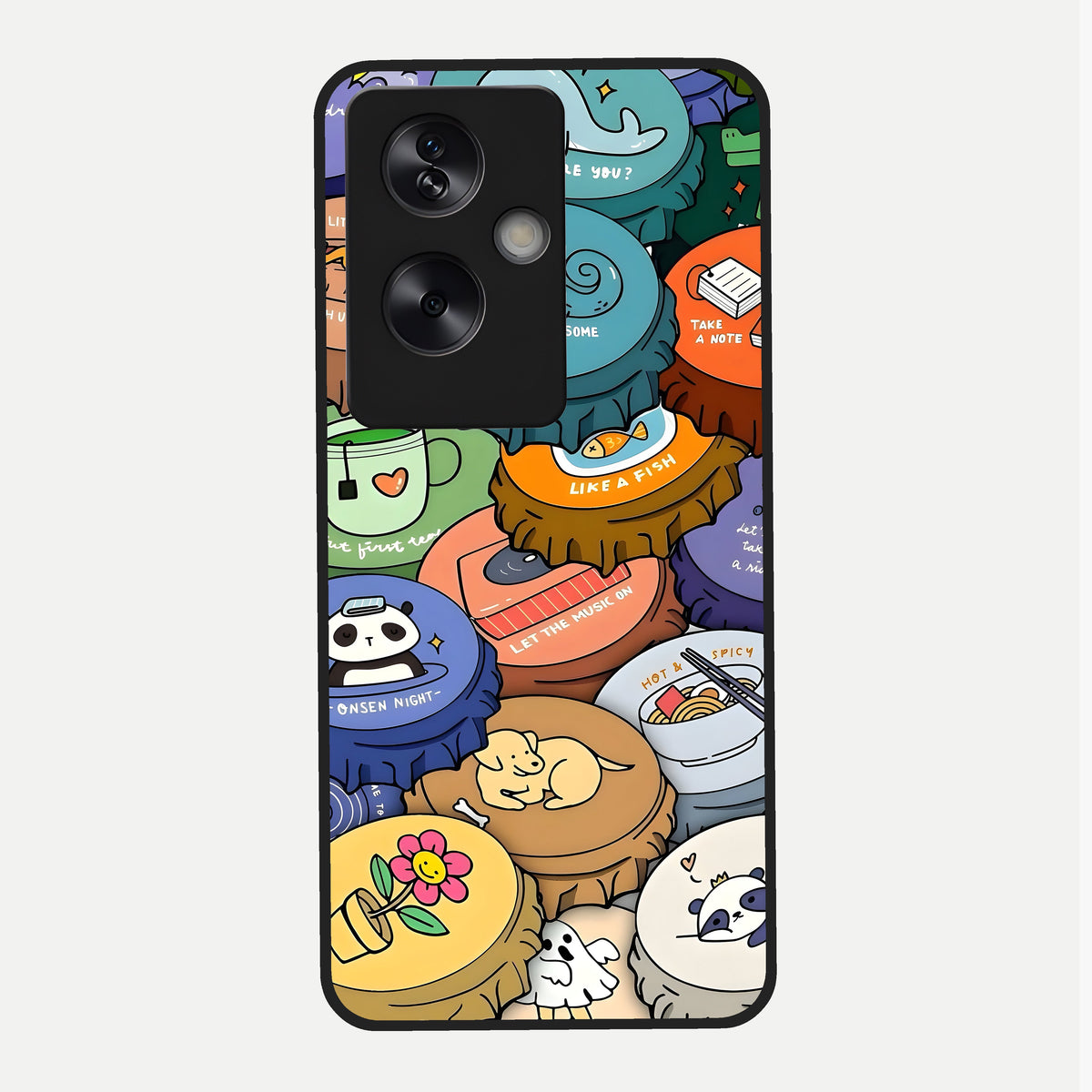  Coins Patterns Glass Case For Oppo A79 back cover – full design glossy printed glass finish
